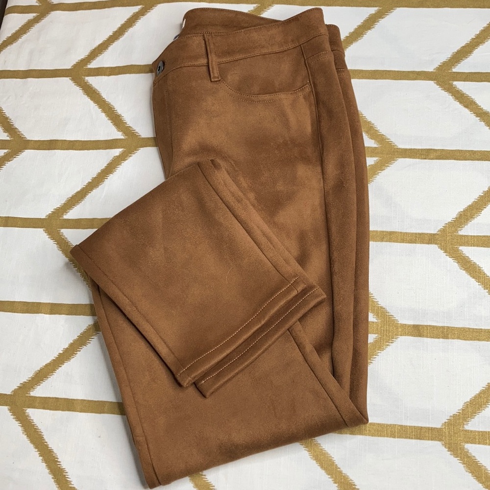 J. Jill Brown faux suede pants Sz 12